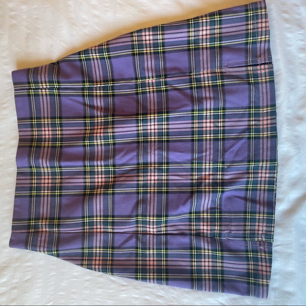 Brandy Melville Purple Plaid Cara Skirt